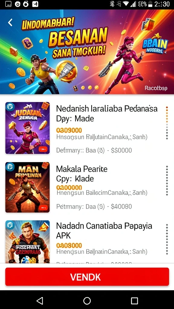 Gambaran grafis yang menakjubkan dari level permainan.
