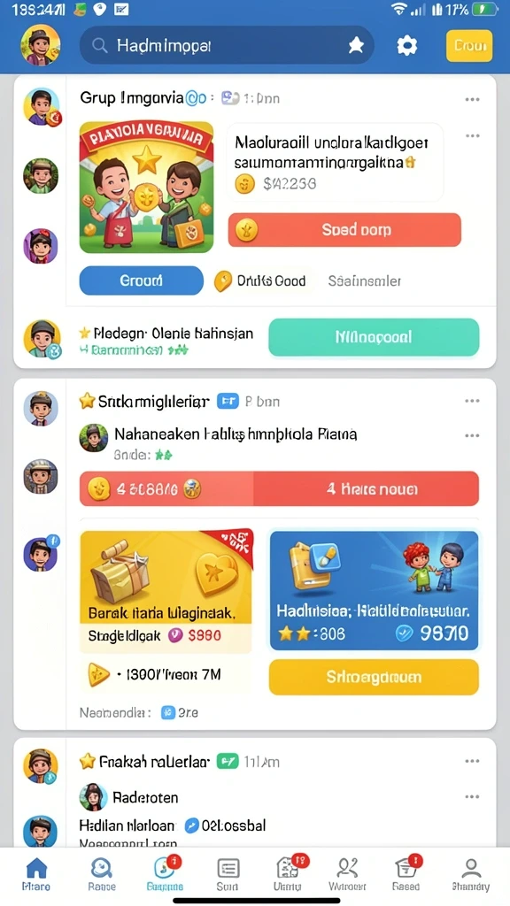 Desain karakter yang unik dan menggemaskan.
