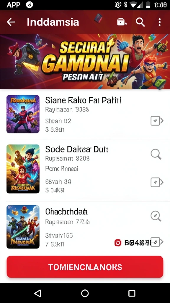 Screenshot menunjukkan sistem hadiah dan bonus menarik.