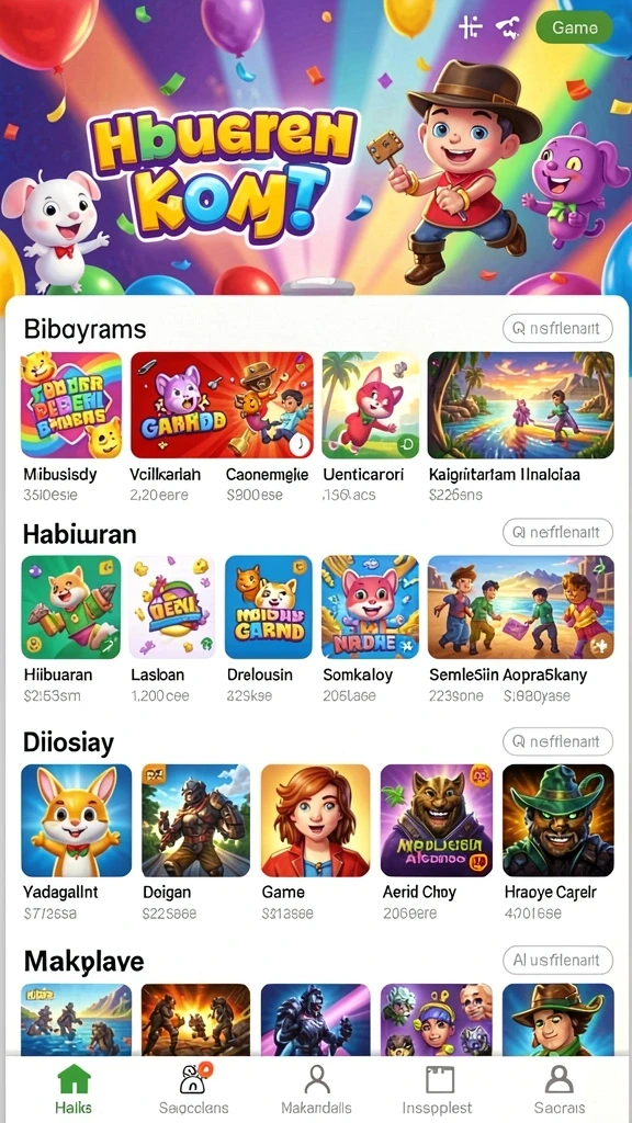 Tampilan awal aplikasi BONUSRP yang menarik.