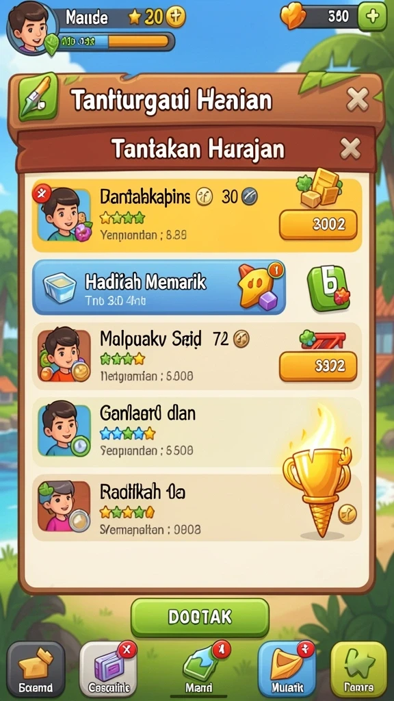 Beragam pilihan permainan judi yang tersedia.