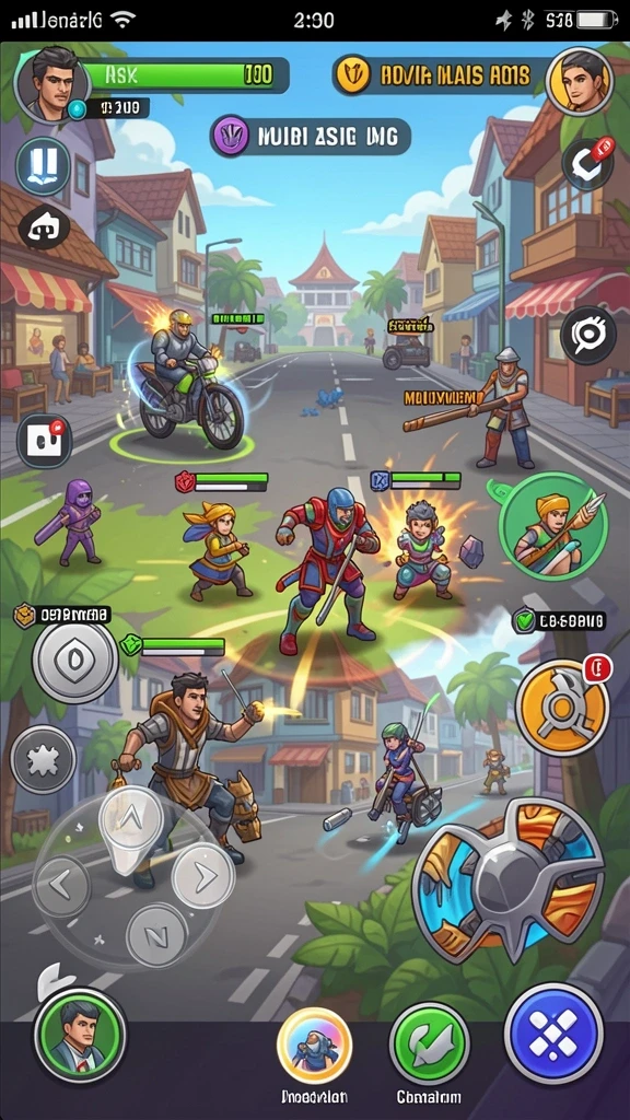 Screenshot saat bermain dengan teman-teman dalam mode multiplayer.