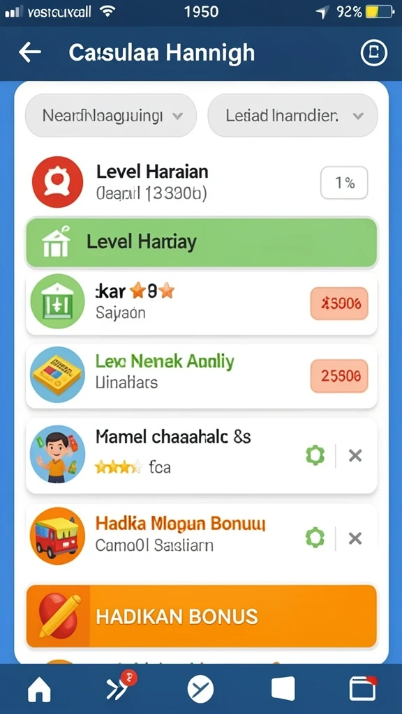 Karakter yang dapat diupgrade dengan banyak pilihan.