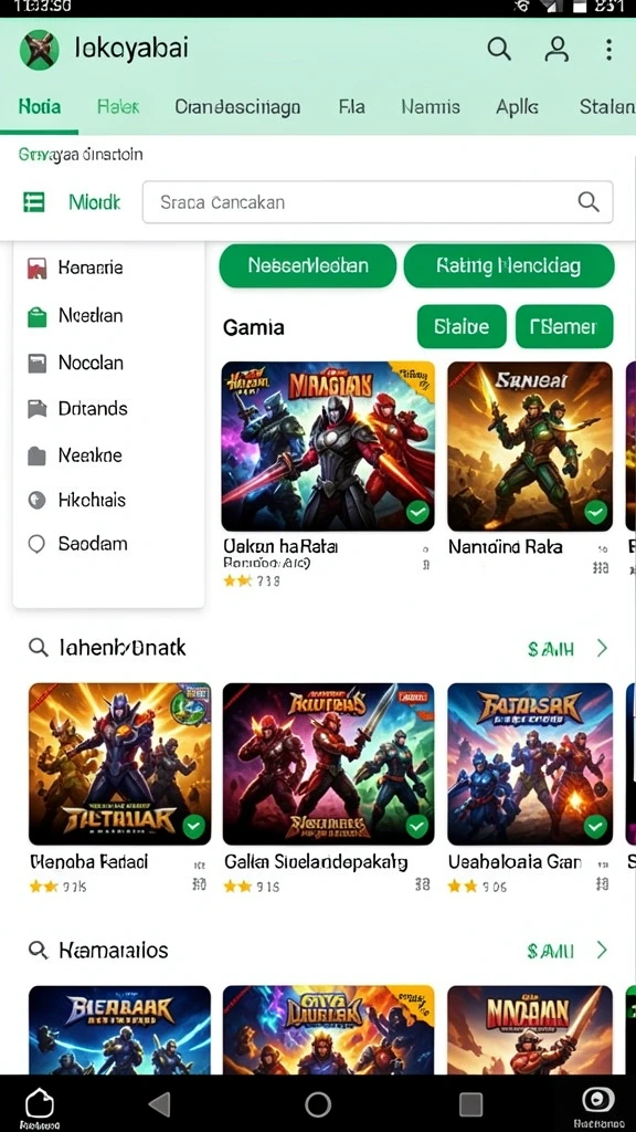 Tampilan antarmuka yang menarik dan user-friendly.