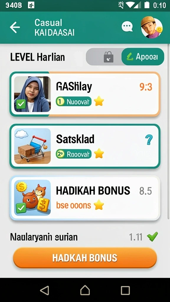 Tampilan awal aplikasi GOJEKVIP yang menarik dan intuitif.