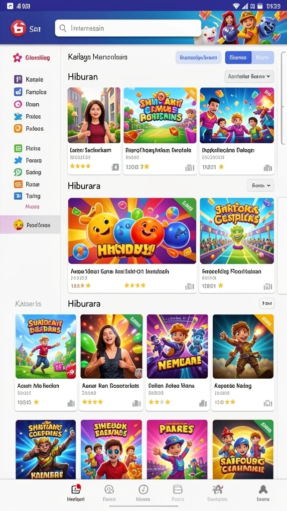 Beragam pilihan permainan yang seru.