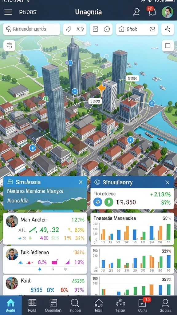 Visual karakter dengan desain yang menarik.