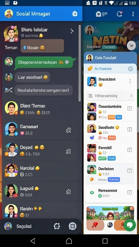 Fitur mode permainan yang variatif dan seru.