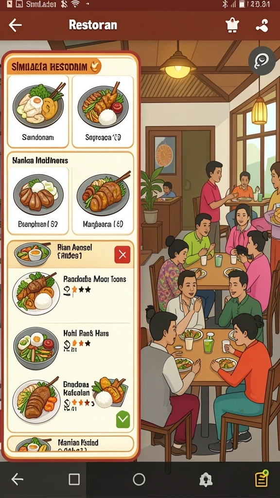 Gambaran level menegangkan dengan grafis yang memukau.