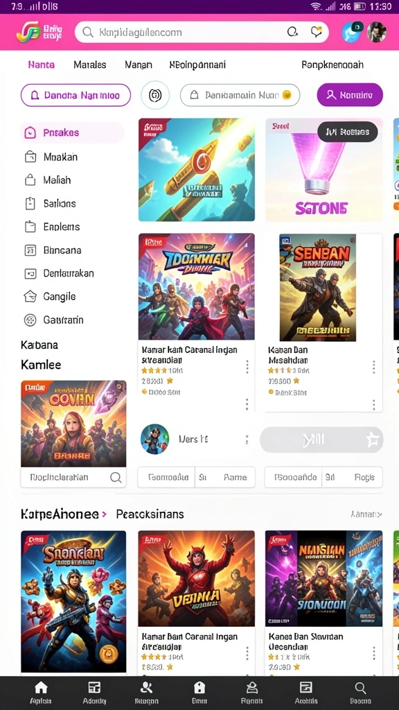 Tampilan awal ZAVONZO yang menarik.
