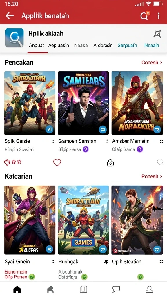 Karakter-karakter unik dengan gaya permainan berbeda.